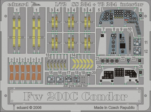 1/72 Aircraft- Fw200C Interior for RVL (Painted)