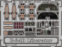 1/72 Aircraft- B24D Front Interior for HSG (Painted Self Adhesive)