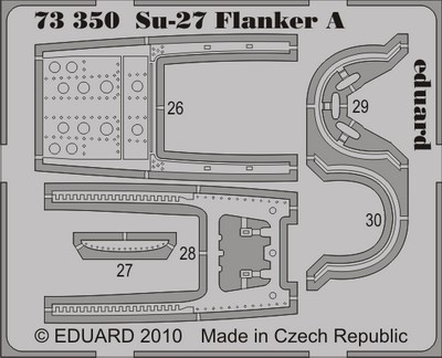 1/72 Aircraft- Su27 Flanker A for ICM (Painted Self Adhesive)