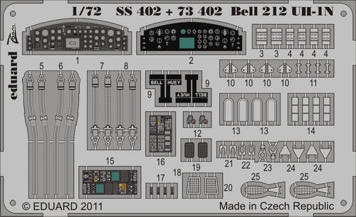1/72 Aircraft- Bell 212 UH1N for RVL (Painted Self Adhesive) (D)