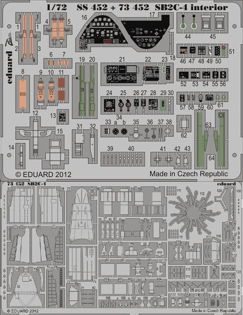 1/72 Aircraft- SB2C4 for DML (Painted Self Adhesive)