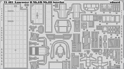 1/72 Aircraft- Lancaster B Mk I/III Interior for ARX (Painted Self Adhesive)