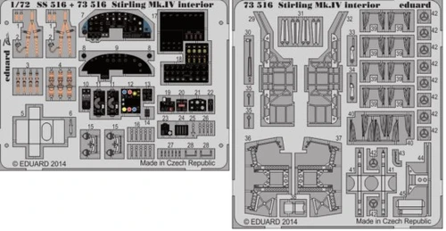 1/72 Aircraft- Stirling Mk IV Exterior for ITA (Painted Self Adhesive)