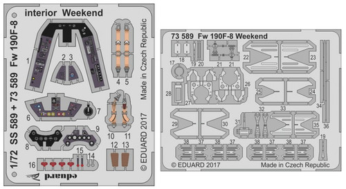 1/72 Aircraft- Fw190F8 Weekend for EDU (Painted)