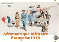 1/48 Aeronautique Militaire Francaise Figures 1916 (Plastic Kit)