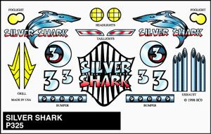 P325 Silver Shark Stick-On Decal