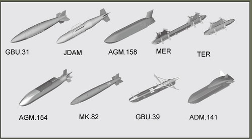 1/32 US Aircraft Weapons Set: Smart Bombs (D)