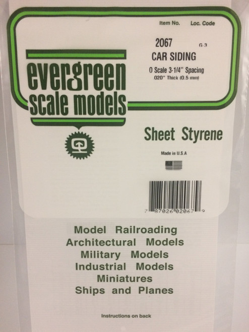 O .020 Car Siding