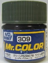 Solvent-Based Acrylic Semi-Gloss Green FS34079 10ml Bottle