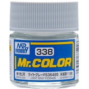 Solvent-Based Acrylic Semi-Gloss Light Gray FS36495 10ml Bottle