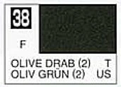 Solvent-Based Acrylic Flat Olive Drab 10ml Bottle