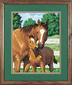 Mothers Pride (Horse w/Foal) Paint by Number (11"x14")