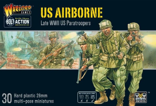 28mm Bolt Action: WWII Late US Airborne Paratroopers (30) (Plastic)