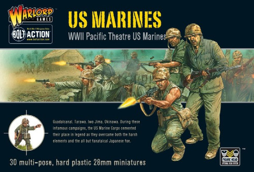 28mm Bolt Action: WWII US Pacific Theatre Marines (30) (Plastic)