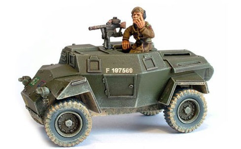 28mm Bolt Action: WWII Humber British Scout Car w/Brigadier Joe Vandeleur (Resin w/Metal Parts)