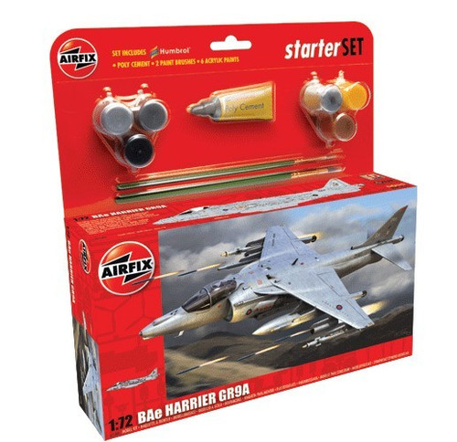 ARX-55300  1/72 BAE Harrier GR9A Fighter Large Starter Set w/paint & glue