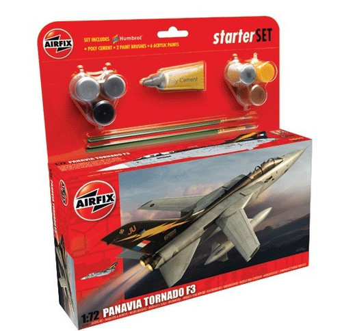 ARX-55301  1/72 Panavia Tornado F3 Fighter Large Starter Set w/paint & glue