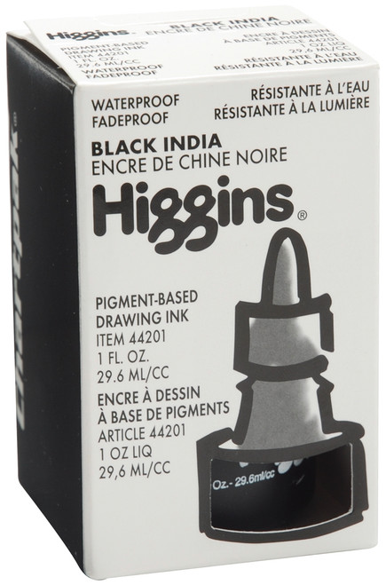 HII-44201 Higgins India Ink 1oz-Matte Black