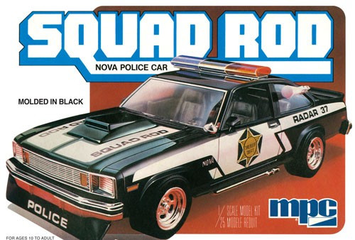 MPC-851  1/25 1979 Chevy Nova Squad Rod Police Car