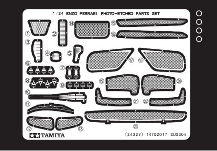 TAM-12652  1/24 Enzo Ferrari Photo-Etched Detail Set