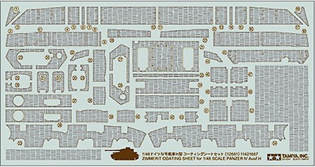 TAM-12661  1/48 Pz IV Zimmerit Coating Sheet