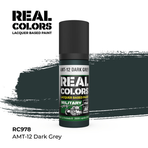AK Interactive Real Colors AMT-12 Dark Grey 17 ml.