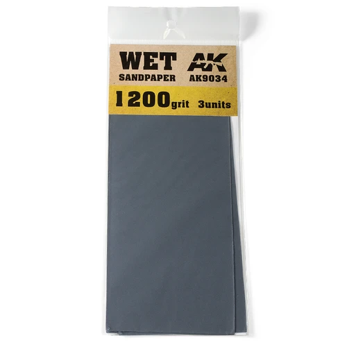 AK Interactive Wet Sandpaper 1200 Grit. 3 units