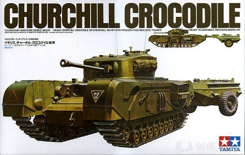 1/35 Churchill/Crocodile Tank w/Trailer & Crew
