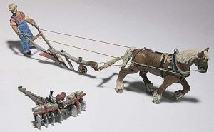D210 Farmer w/Horse/Plow/Disc Mtl Kit HO