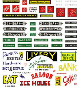 Dry Transfer, Depot/REA/Advertising Signs