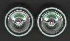 PGH-1014  1/24-1/25 Deep Dish Chrome Spoke Rims w/Knock Offs & Dunlop Rubber Tires (4)