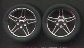 PGH-1222  1/24-1/25 Elite Chrome Rims w/Tires (4)