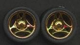 PGH-1232  1/24-1/25 Deep 32's Gold Rims w/Tires (4)