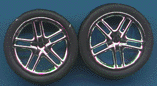 PGH-1242  1/24-1/25 Allantes Chrome Rims w/Low Profile Tires (4)