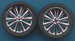 PGH-1250  1/24-1/25 Bellas Chrome Rims w/Tires (4)