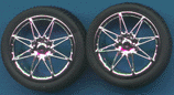 PGH-1254  1/24-1/25 Diamantes Chrome Rims w/Tires (4)