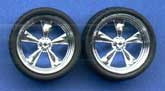PGH-1274  1/24-1/25 T's Chrome Rims w/Tires (4)