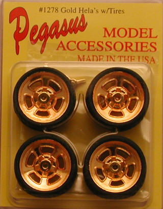 PGH-1278  1/24-1/25 Hella's 19" Gold Rims w/Tires (4)