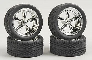 PGH-2301  1/24-1/25 T's 23" Chrome Rims w/Tires (4)