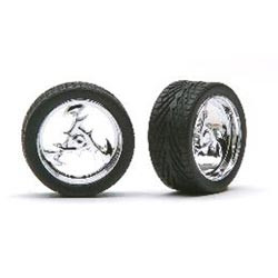 PGH-2307  1/24-1/25 Lighting 23" Chrome Rims w/Tires (4)
