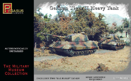 PGH-7627  1/72 German Tiger II Heavy Tank (2) (Snap)