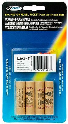 EST-1504  1/2A3-4T Model Rocket Engines (4)
