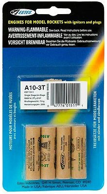 EST-1511  A10-3T Model Rocket Engines (4)
