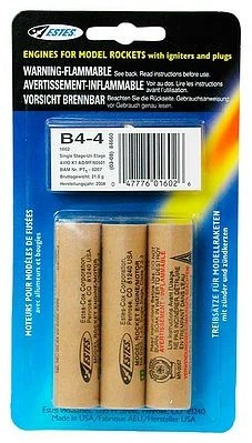EST-1602  B4-4 Model Rocket Engines (3)