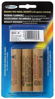 EST1606  B6-4 Model Rocket Engines (3)