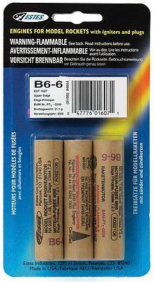 EST-1607  B6-6 Model Rocket Engines (3)