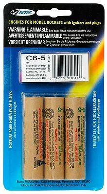 EST-1614  C6-5 Model Rocket Engines (3)