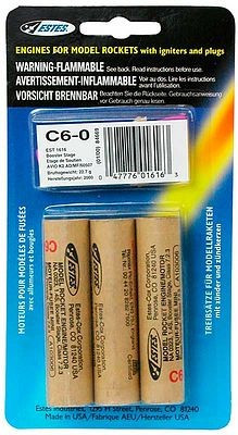 EST-1616  C6-0 Model Rocket Engines (3)
