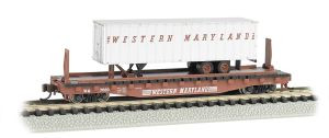 BAC16756  N 52'6"" Flatcar w/Piggyback Trailer, WM/WM
