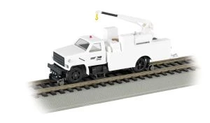 BAC16902  HO Hi-Rail Truck w/DCC & Crane, NS/White